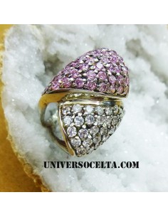 Anillo de Plata de ley y Circonitas n 12
