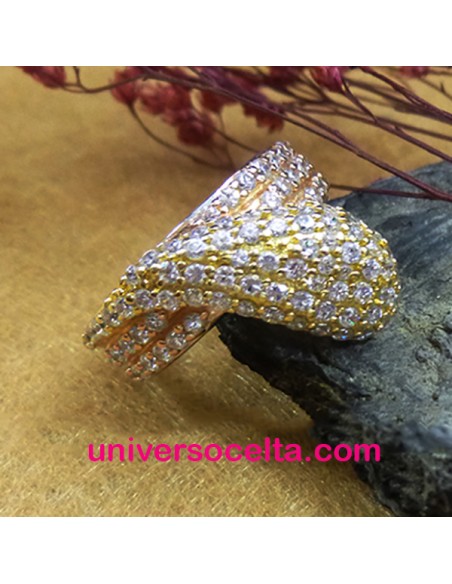 Sortija de Plata y Zirconitas S4665