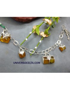Pulsera con Colgantes -Bolsos de Ámbar X97A1