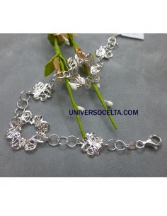 Pulsera de Plata con Flores PCL-42 2