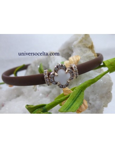 Pulsera de Caucho y Plata Chapada