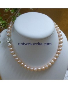 Collar de Perlas tono Rosa PS89
