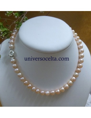 Collar de Perlas tono Rosa PS89