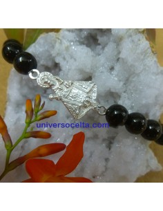 APCS Pulsera extensible con bolas de Azabache