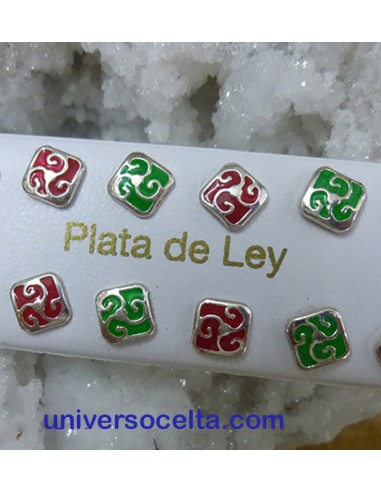 Pendiente Mini con Triskel esmaltado PTQ
