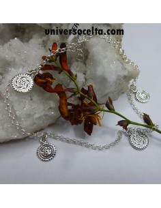 Tobillera de Plata con Estelas 51400