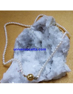 Collar de Perla Cultivada y Cierre Oro APAU