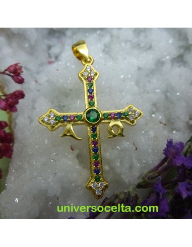 102-0174 Cruz de la Victoria con Baño de Oro