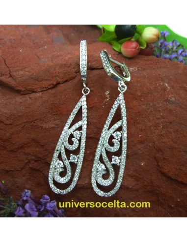 Pendientes de Fiesta en plata rodiada...