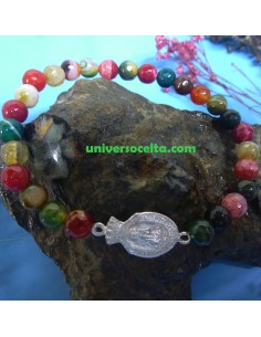 Ágatas Pulsera extensible con medalla reversible