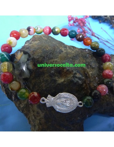Ágatas Pulsera extensible con medalla reversible