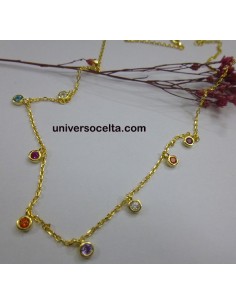 Gargantilla de Plata Chapada con colores de tus Chackras  681-84 2