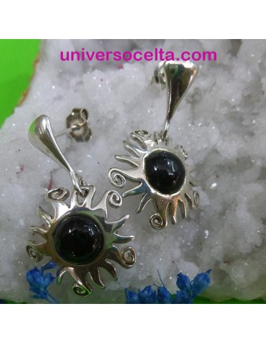 PCS2 Pendientes de Azabache con sol