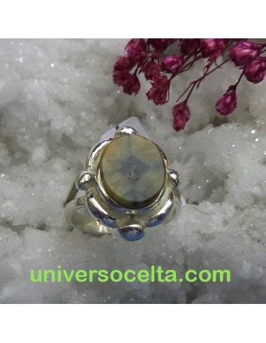 Anillo celta con Quiastolita de Asturias 3Q7