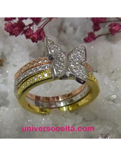 641-76 Anillo Tresillo Mariposa