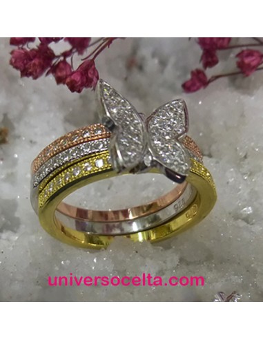 641-76 Anillo Tresillo Mariposa