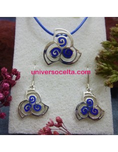 Pendientes celtas de plata con triskel EF114P 2