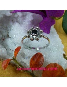 Sortija artesana con Azabache R1009
