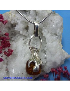 C49 Ámbar Colgante de plata
