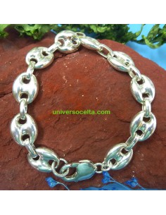1PCB Pulsera de plata con malla de Calabrote