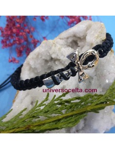 Pulsera de macramé con cruz egipcia CVE