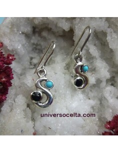 Pendientes de plata modernos combinados PSW