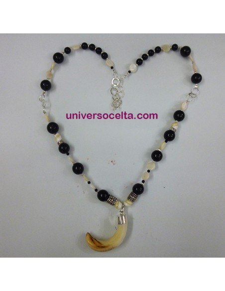 CMN Collar combinado con Madreperla y Azabache