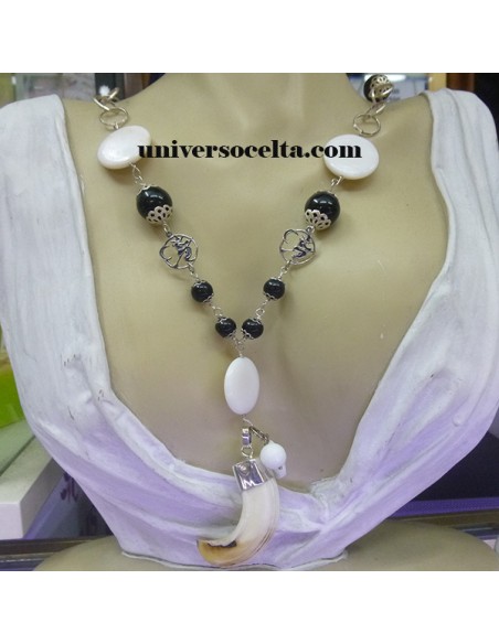 Collar de Azabache y Colmillo CNC