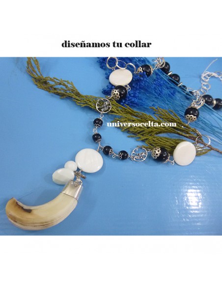 Collar de Azabache y Colmillo CNC