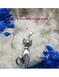 Gato 300-19 en plata Colgante