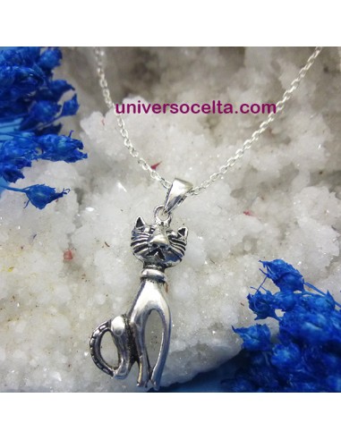 Gato 300-19 en plata Colgante