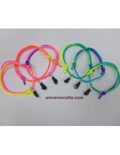 Pulsera ajustable multicolor con Figa de Azabache