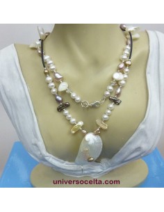 Collar versátil artesano con Madreperlas y concha JDM 2