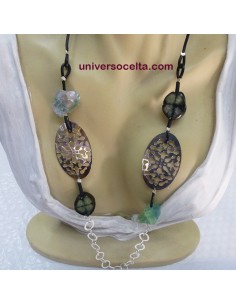 Collar artesano de plata con Quiastolita QG1 2