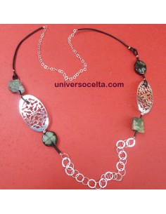 Collar artesano de plata con Quiastolita QG1