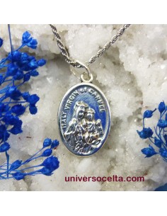 Medalla escapulario de plata ovalada ES33 2