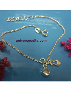 Pulserita fina con colgantes 17CV