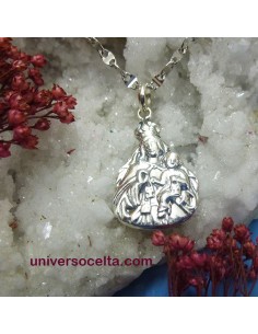 Silueta Virgen del Carmen en plata C08