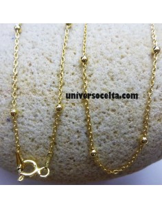 Cadena de Plata Chapada con Bolitas 372-0127