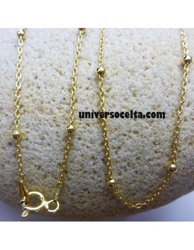 Cadena de Plata Chapada con Bolitas 372-0127